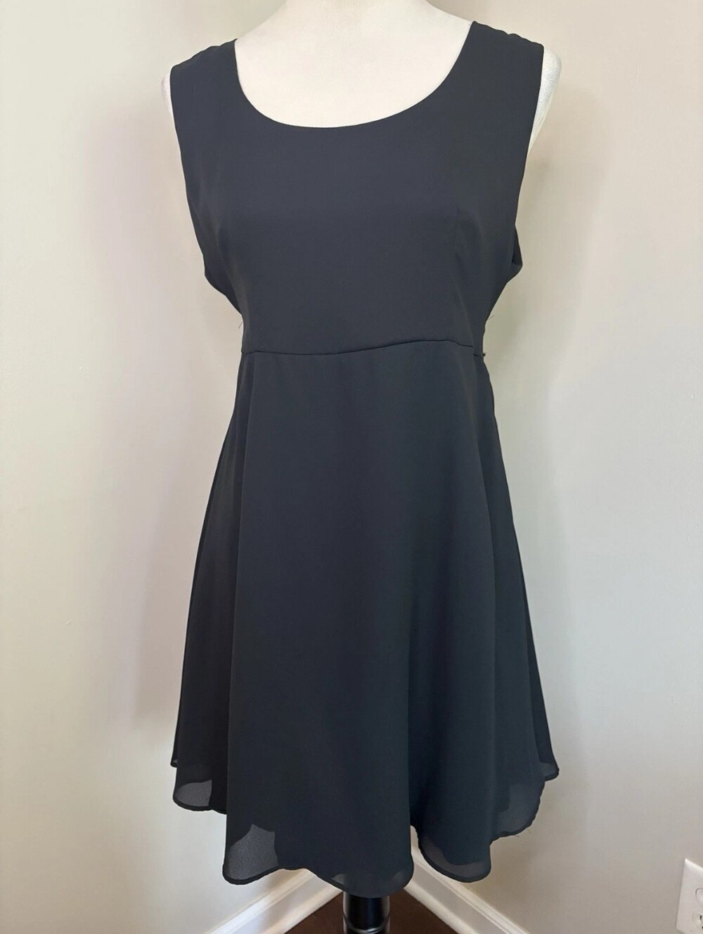 Classic Black Sleeveless A-Line Dress